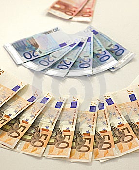 Euros banknotes
